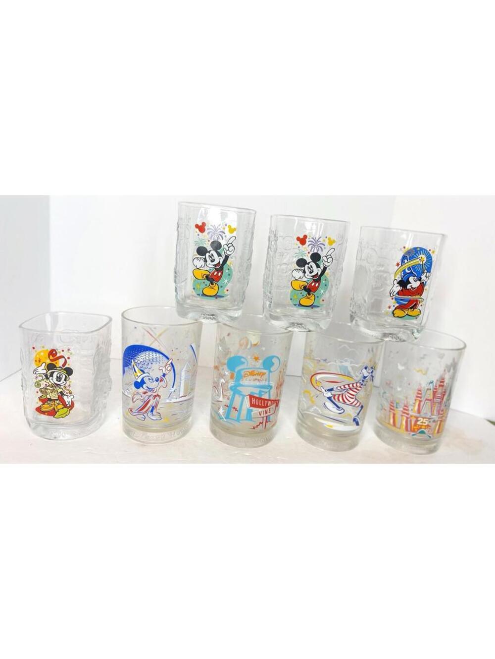 Mcdonald’s Walt Disney World 2000 Celebration Mickey Mouse Glasses Set Of 8